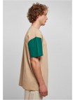 T-shirt Organic Oversized Colorblock Unionbeige