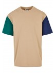 T-shirt Organic Oversized Colorblock Unionbeige