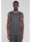 Tank Top Striped Mesh Black/White