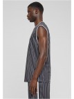 Tank Top Striped Mesh Black/White