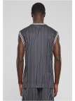 Tank Top Striped Mesh Black/White