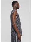 Tank Top Striped Mesh Black/White