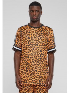 T-shirt Oversized  Mesh AOP Orangeleopard