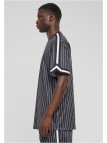 T-shirt Oversized Striped Mesh Black/White