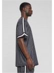 T-shirt Oversized Striped Mesh Black/White