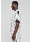 T-shirt Oversized Striped Mesh White/Black