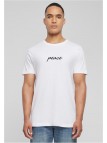 T-shirt Peace Wording EMB White