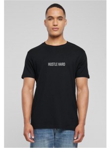 T-shirt Hustle Wording EMB Black