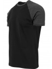 T-shirt Raglan TB639 Contrast Black/Charcoal