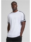 T-shirt Oversized Stripes Mesh White