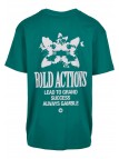 T-shirt Bold Actions Oversize Green