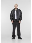 Kurtka Skórzana Synthetic Leather Blouson Black