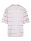 T-shirt Oversized Sleeve Modern Stripe White/Lemonadepink