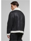 Shearling Biker Black/Whitesand