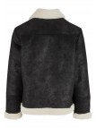 Shearling Biker Black/Whitesand