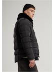 Kurtka Zimowa Puffer With Detachable Fur Collar Black