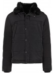 Kurtka Zimowa Puffer With Detachable Fur Collar Black