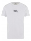 T-shirt USA College Wording Patch White