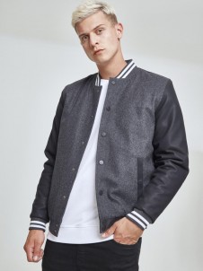 TB 2420 Oldschool College Jacket 2.0 Charcoal