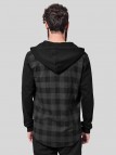 TB 513 Hoded Flanell Charcoal/Black